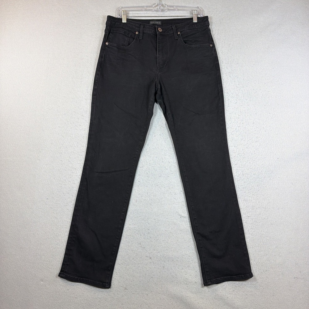 Silver Jeans Co Machray Classic Fit Slim Straight Mens 32x32 Stretch Black